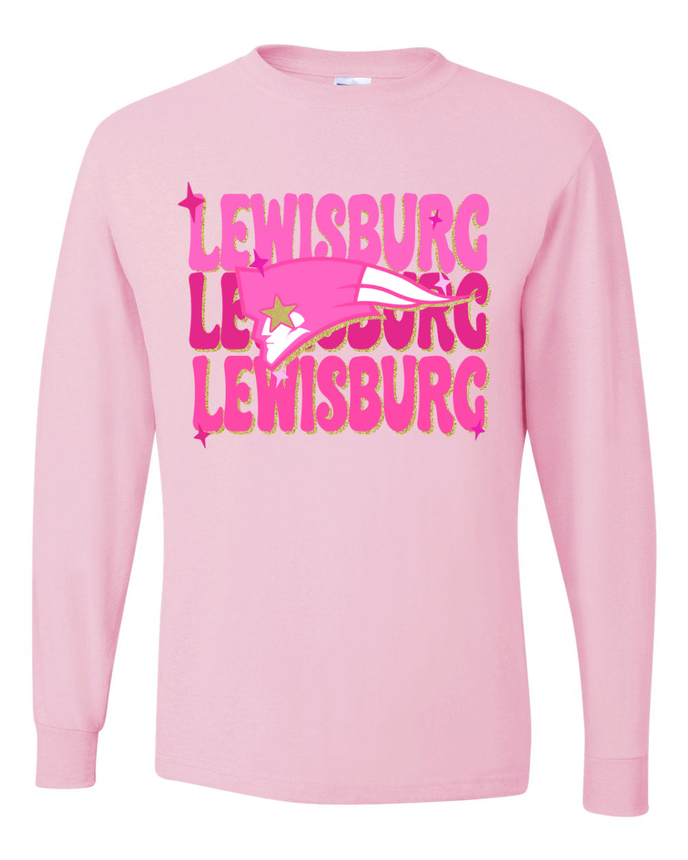 Long Sleeve Lewisburg Soccer Fundraiser - Pink Tee/ Adult Sizes Only / T-Shirt