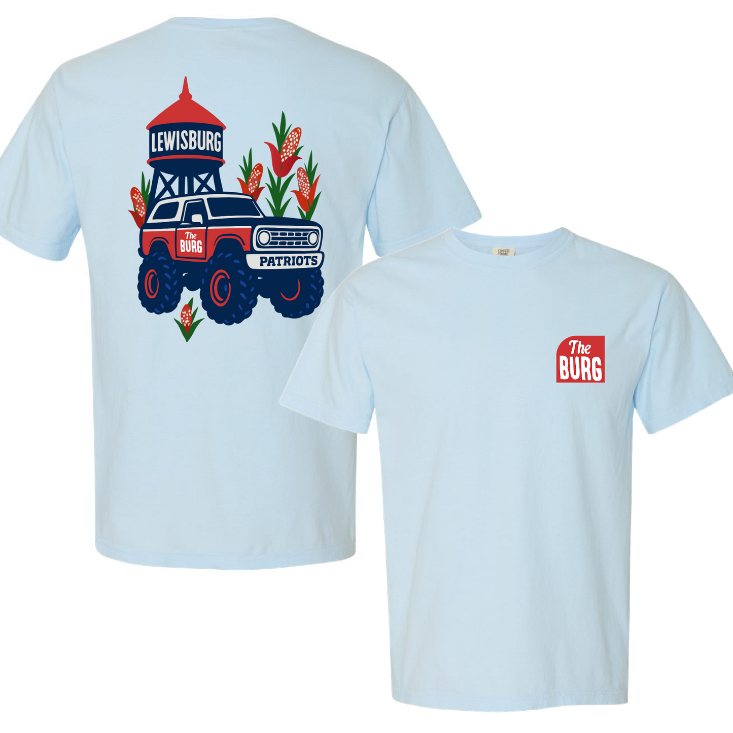 Lewisburg Volleyball Fundraiser - Comfort Colors Lewisburg Bronco Shirt