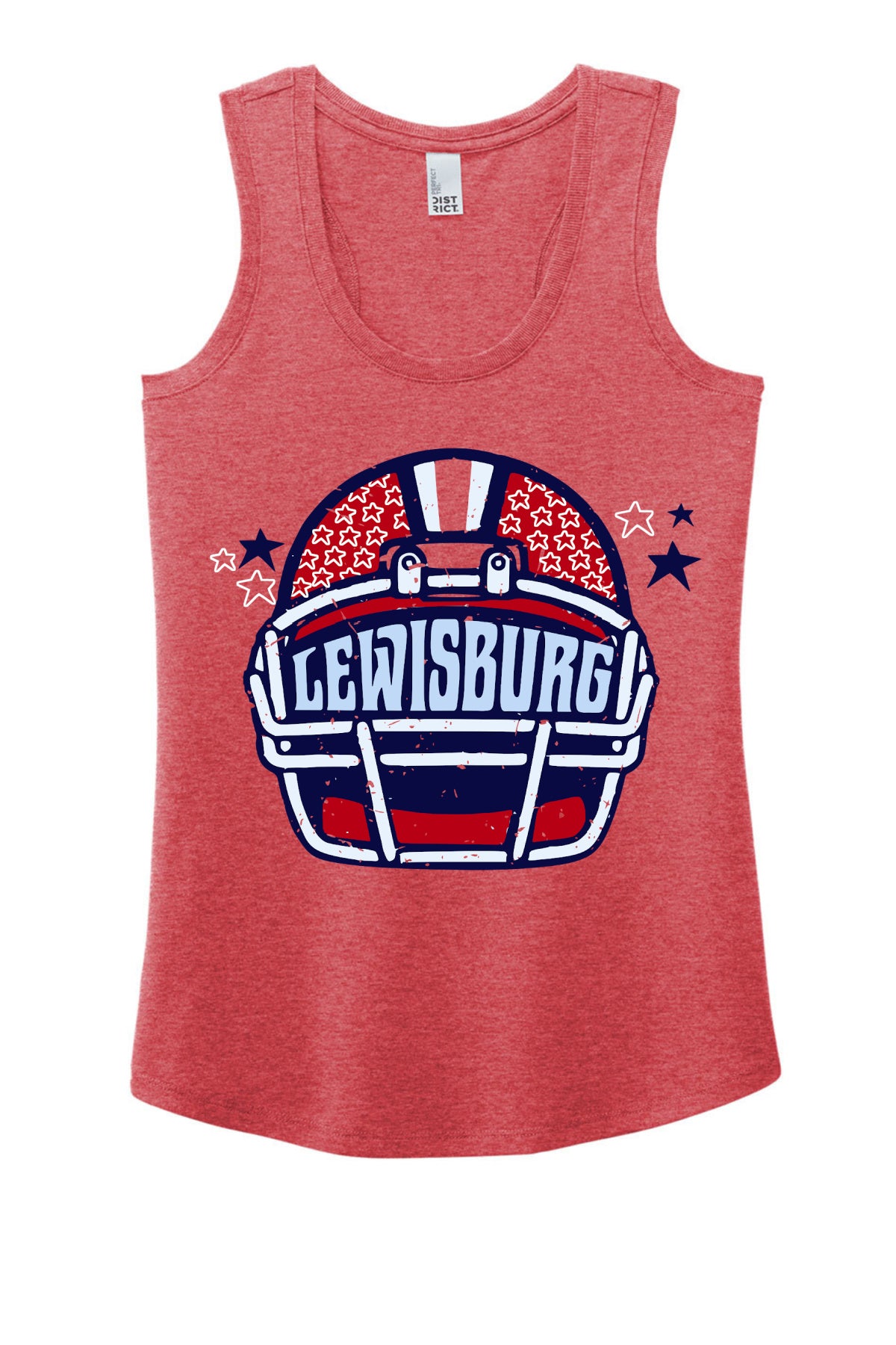 LHS Football Boosters - First Responders Night- Heather Red District Racerback - Classy Fit