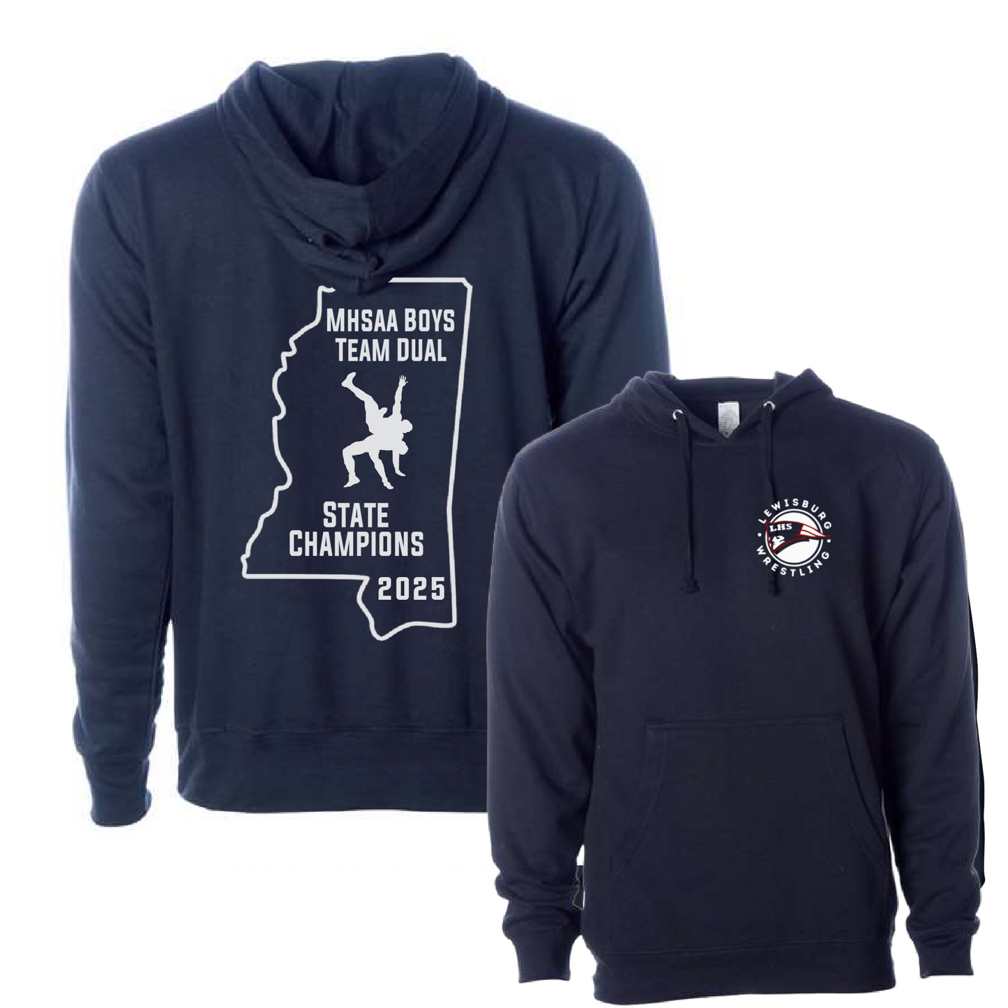 Lewisburg Wrestling State Champion Fundraiser - Independent Trading Hoodie (Youth Options Are Gildan)