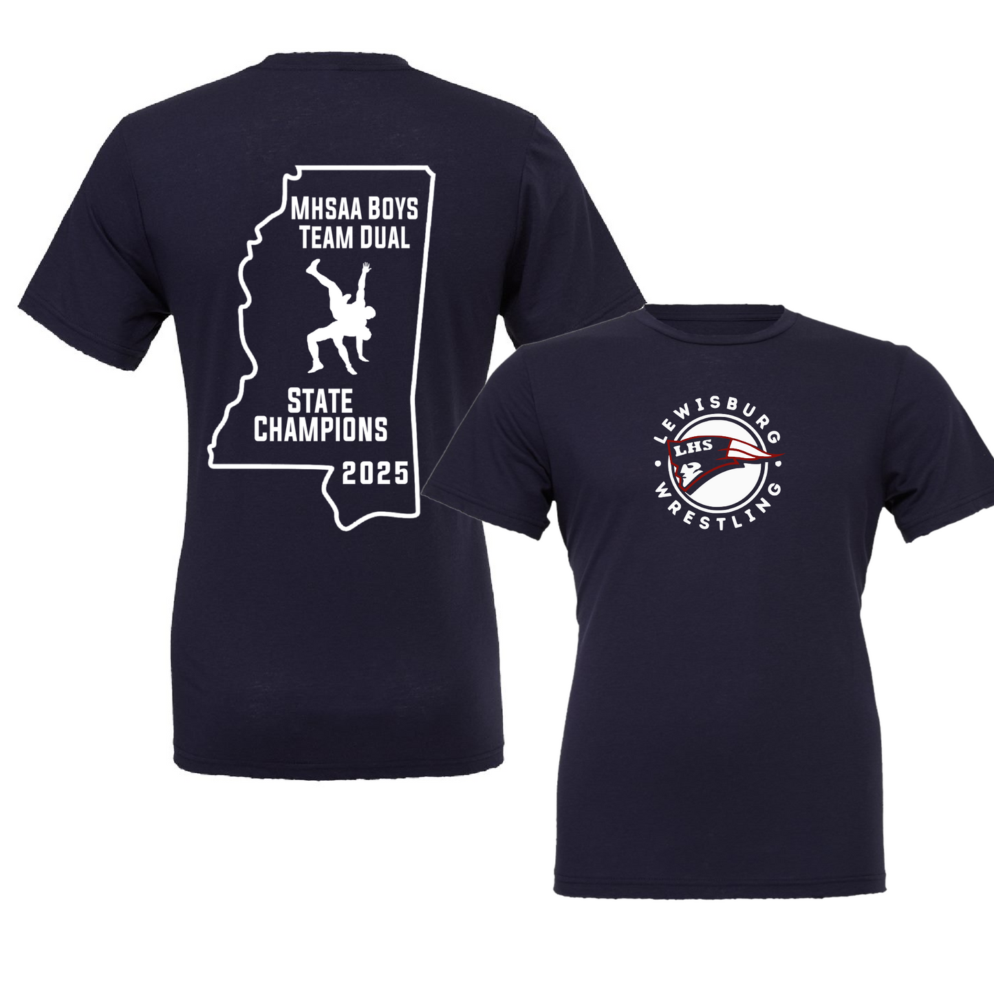 Lewisburg Wrestling State Champion Fundraiser - Bella Canvas Short Sleeve T-Shirt