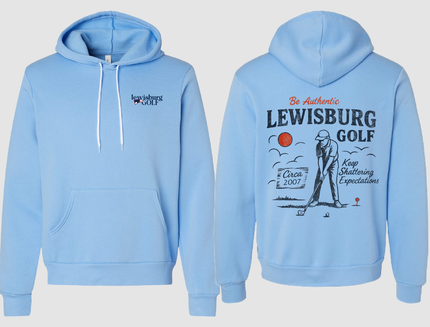 Lewisburg Golf Hoodie/ Youth and Adult Sizes- Gildan or Bella Canvas