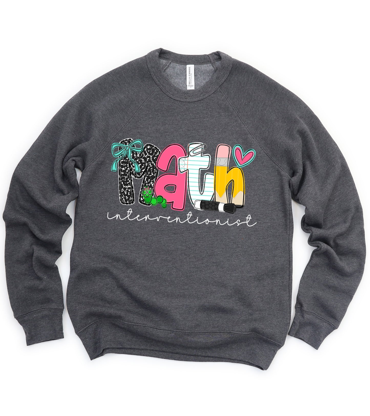 Bella Canvas Math Interventionist Sweatshirt/ Heather Gray