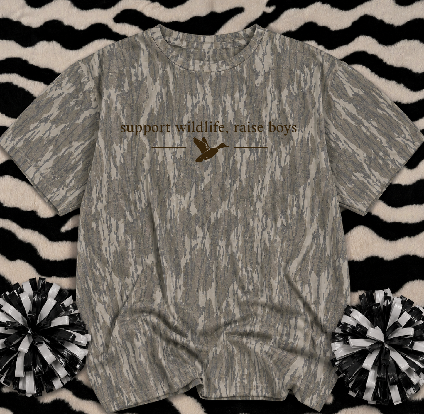 Mossy Oak Support Wildlife Raise Boys Shirt/ Youth and Adult Sizes