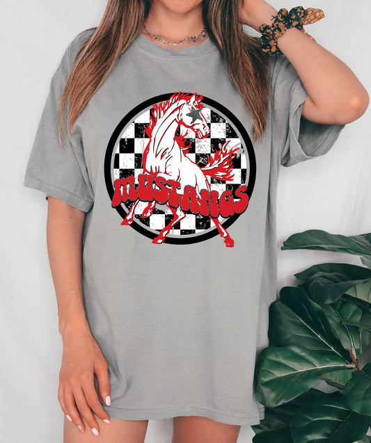 Comfort Colors Mustangs Short Sleeved Tee/Youth and Adult Sizes