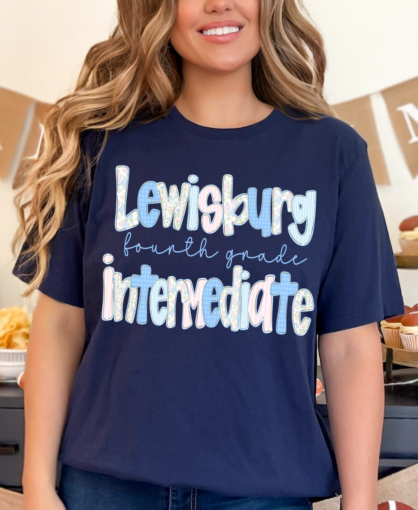 Comfort Colors Lewisburg Intermediate 4th Grade Tee (Option to Edit School/Grade)