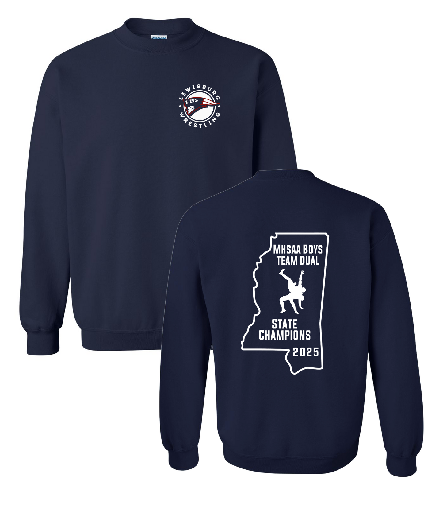 Lewisburg Wrestling State Champion Fundraiser - Gildan Sweatshirt