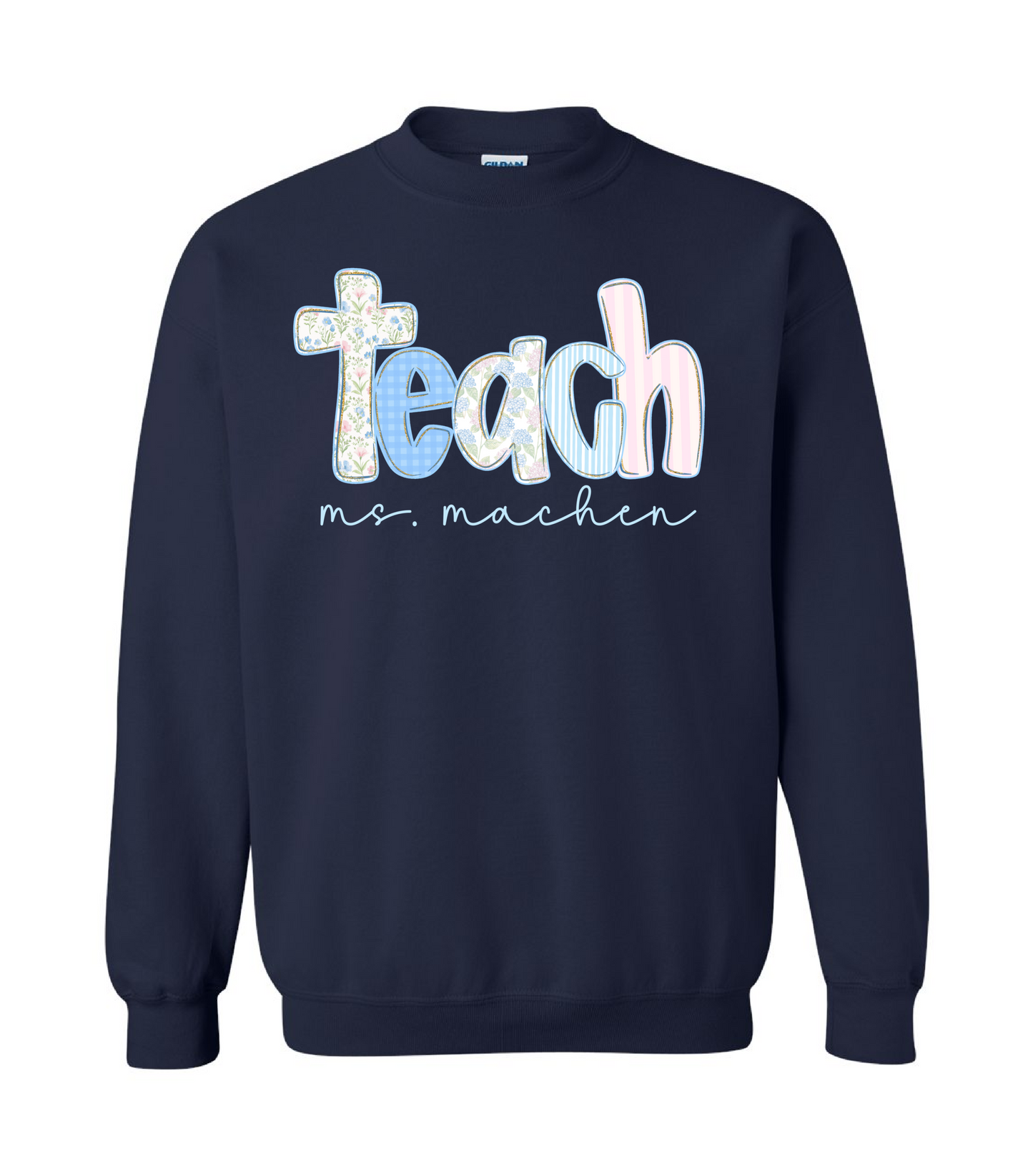 Teach -Personalized Teacher Shirt/ Custom Sweatshirt- Mrs. Teacher Name Tee/ Teacher Gifts/ Teacher Team Shirts/Gildan, Bella, or Comfort Colors Options