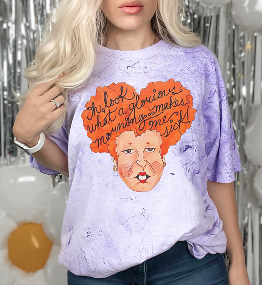 Comfort Colors Oh Look Another Glorious Morning Hocus Pocus Winifred Halloween Colorblast Tee/Halloween Fall Shirt