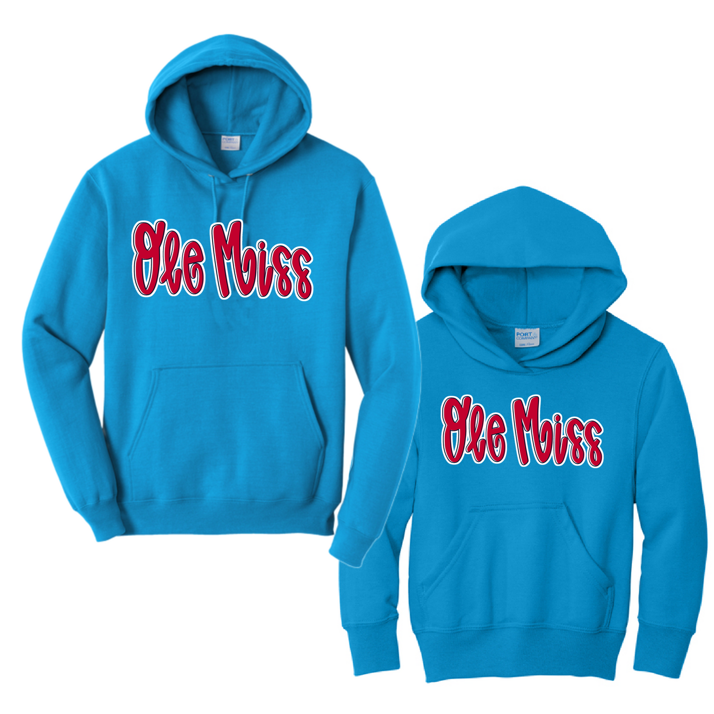 Ole Miss Hoodie Sweatshirt Youth and Adult Sizes