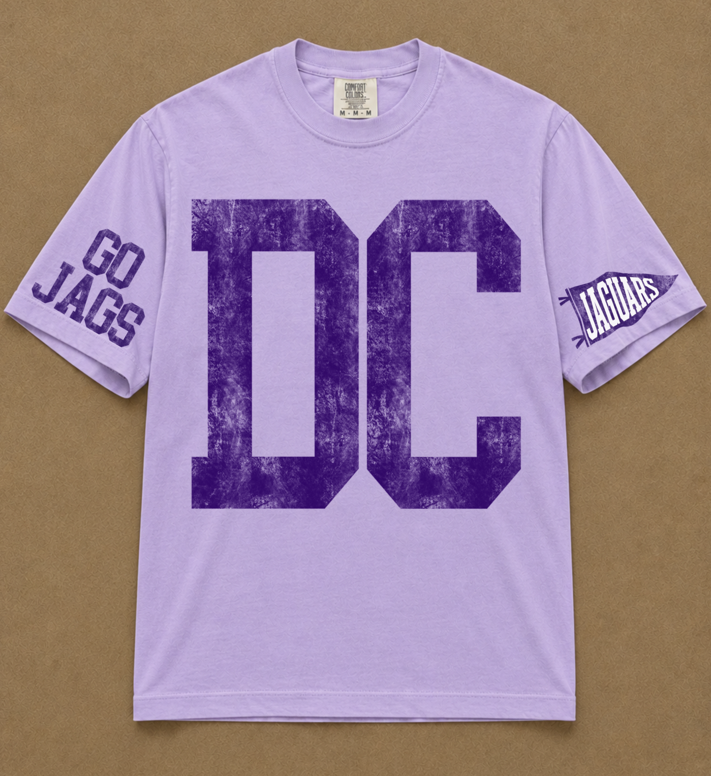 Custom Comfort Colors Desoto Central (OR ANY OTHER SCHOOL) Number Spiritwear Shirts/Football /Baseball or Softball/ Full Length Tee