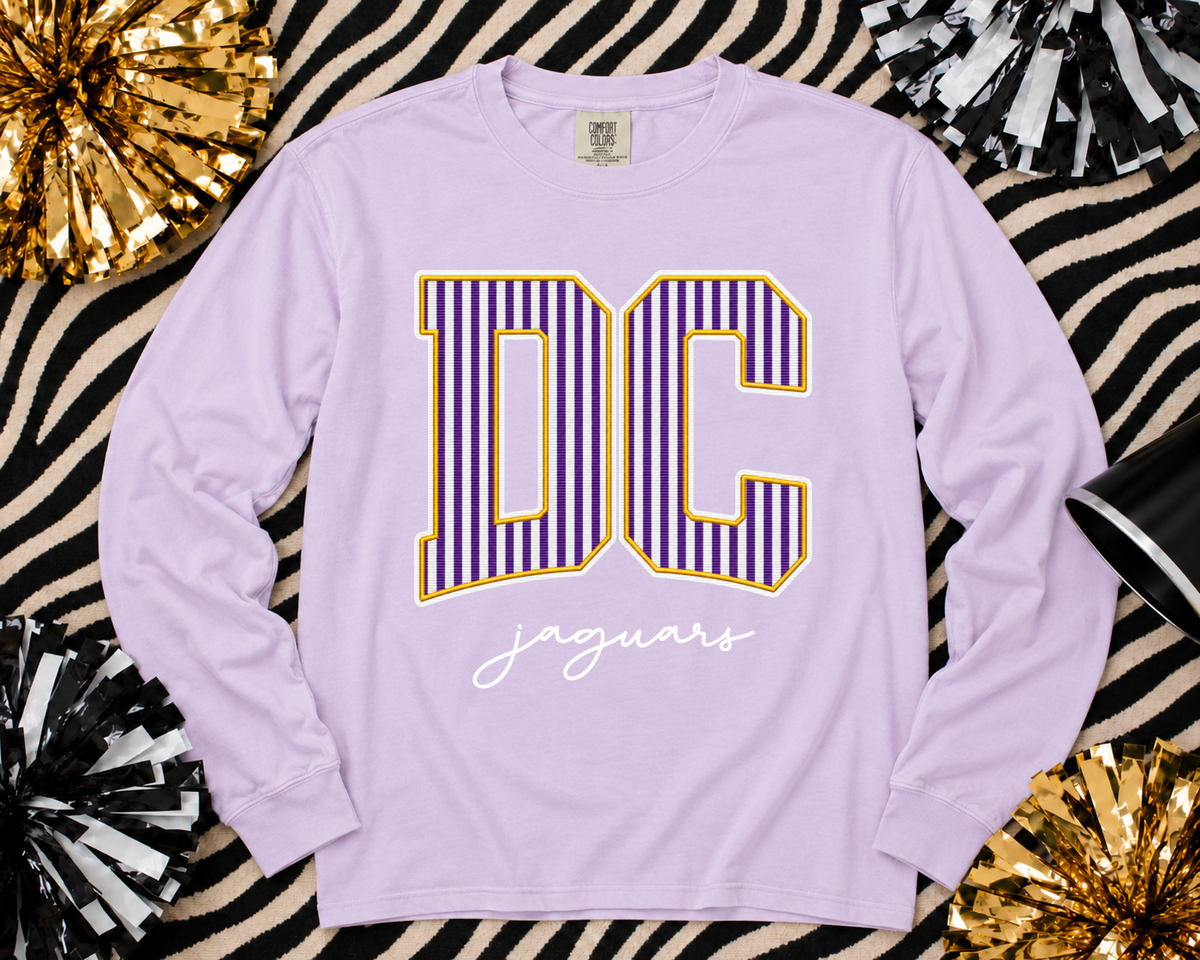 Desoto Central Jaguars Long Sleeved Comfort Colors Tee/ Adult Sizes/ Desoto County Schools / Mississippi School Shirt