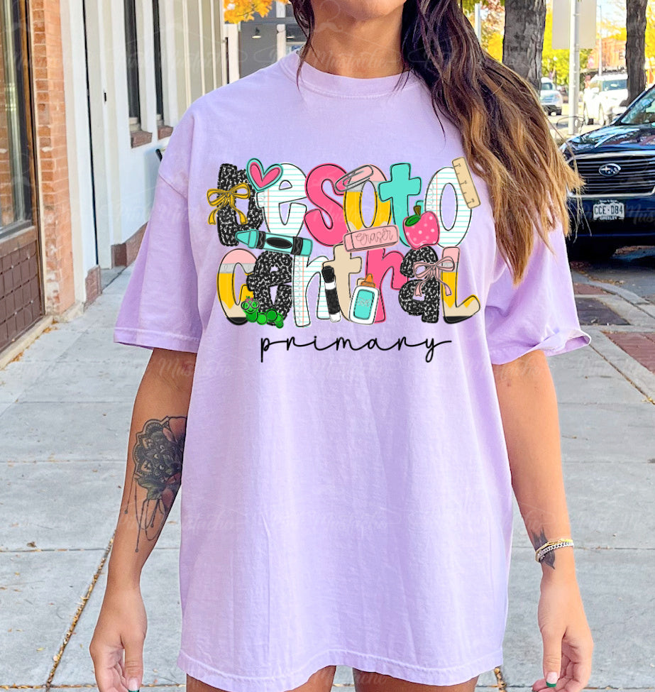 Comfort Colors Desoto Central High School (OR ANY OTHER SCHOOL) Specific School Tee - YOUTH and ADULT SIZING