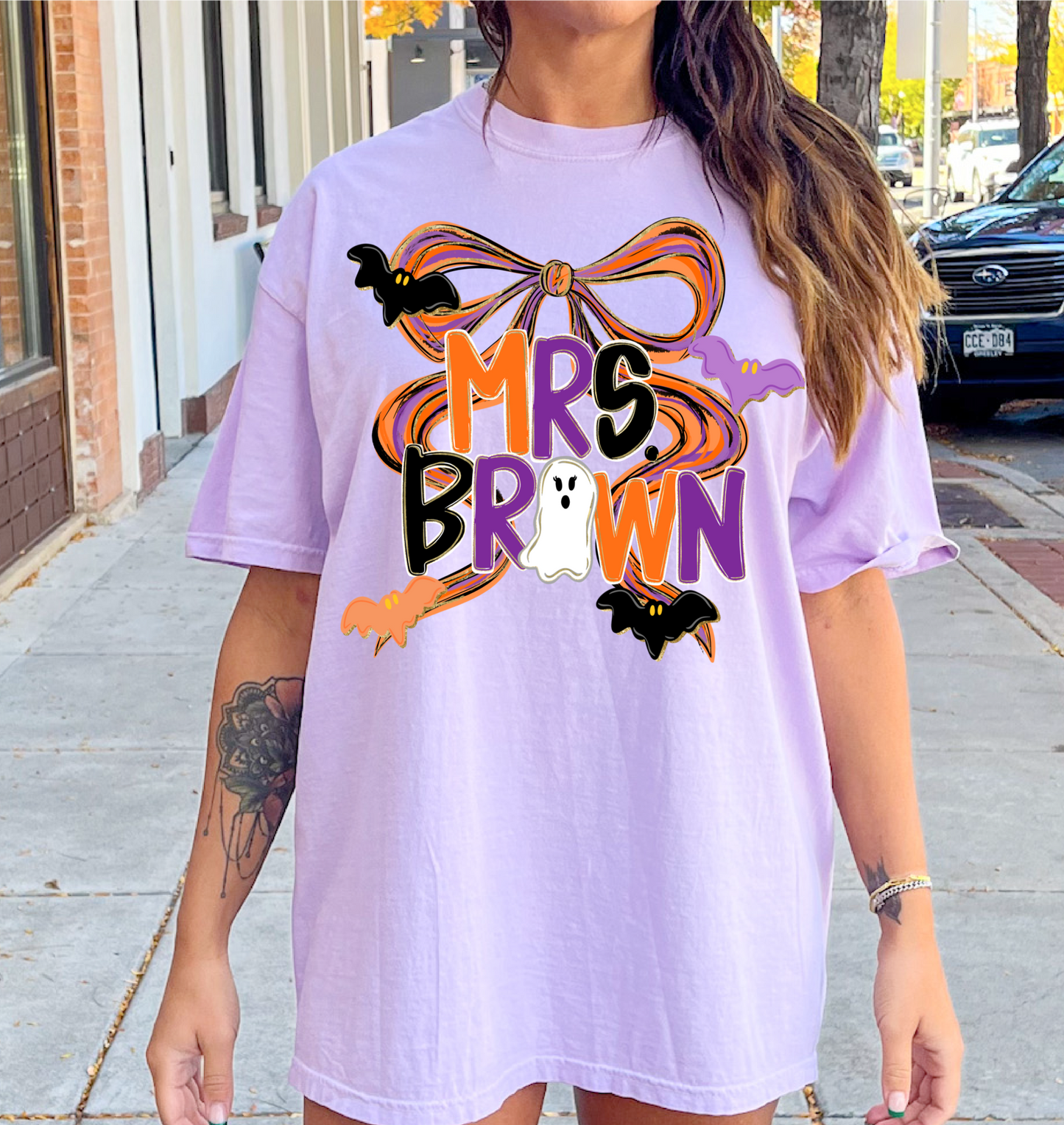 Custom Mrs. Teacher Halloween Shirts/ Comfort Colors