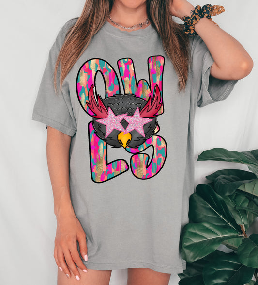 Bella or Comfort Colors Owls Mascot Shirt/ Youth and Adult Sizes