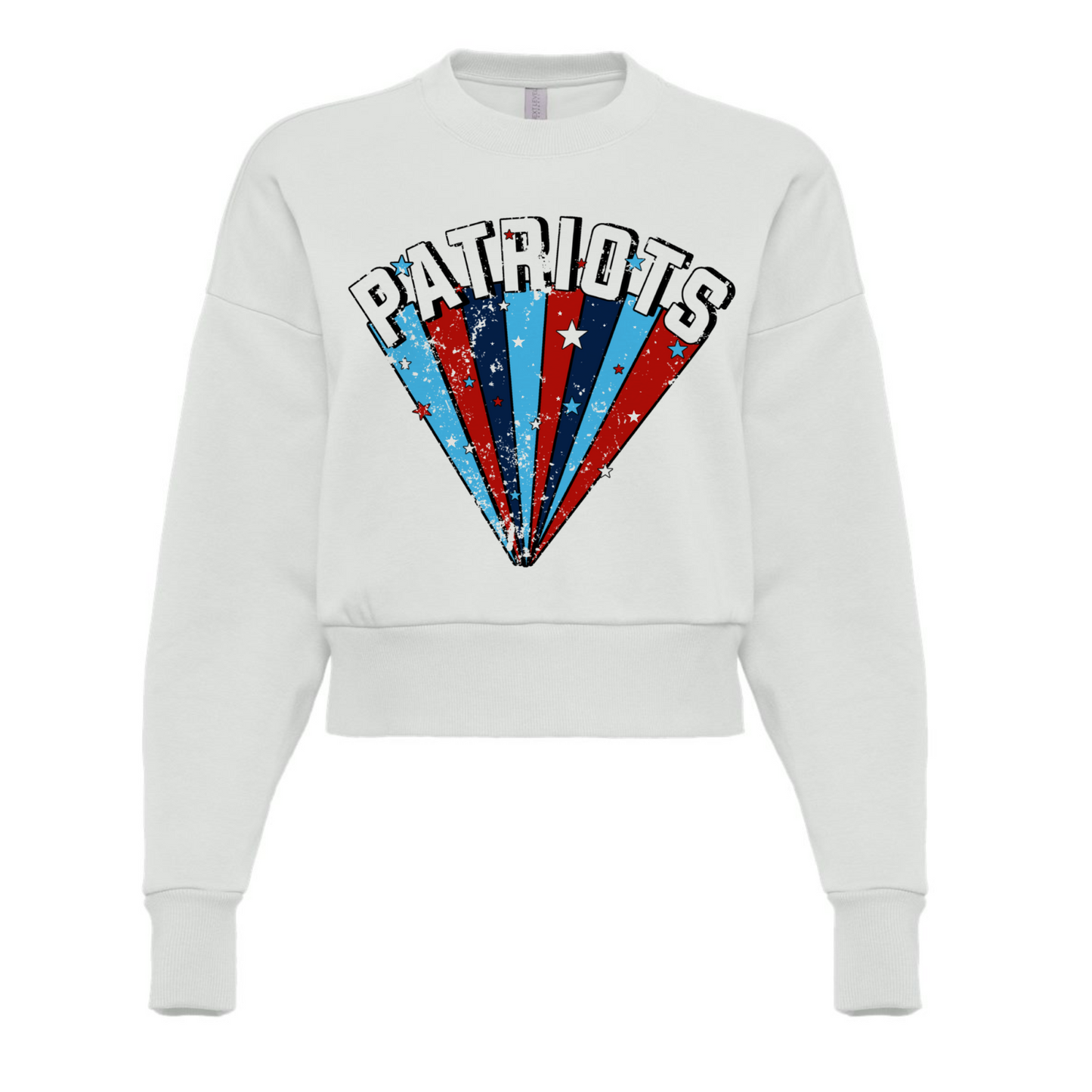 Cropped Patriots Starburst Sweatshirt (Longer Crop) / Lewisburg Patriots/ Multiple Colors