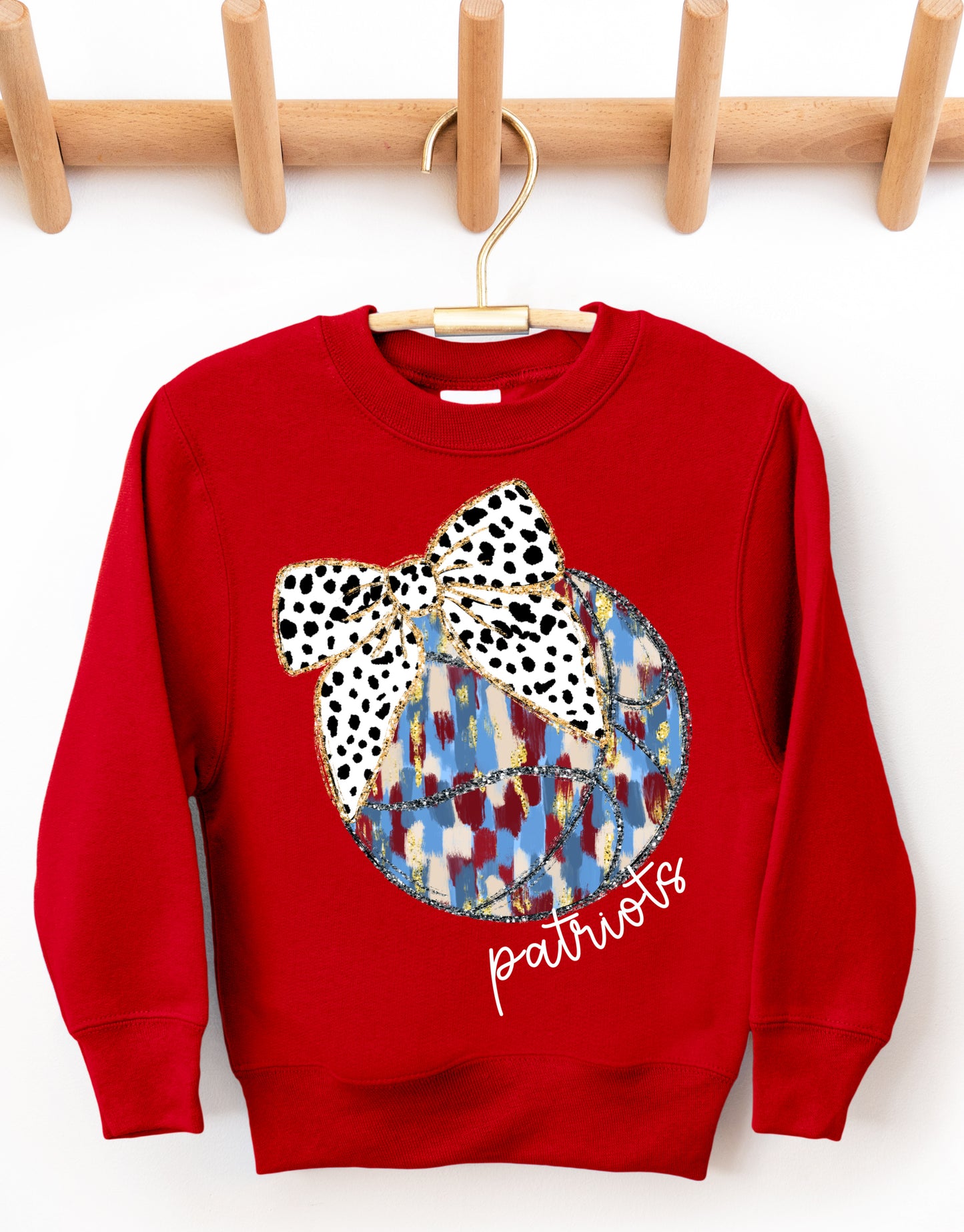 Bella or Gildan Lewisburg Lewisburg Coquette Bow Basketabll Unisex Sweatshirt Adult Sizes/ Lewisburg Sweatshirt