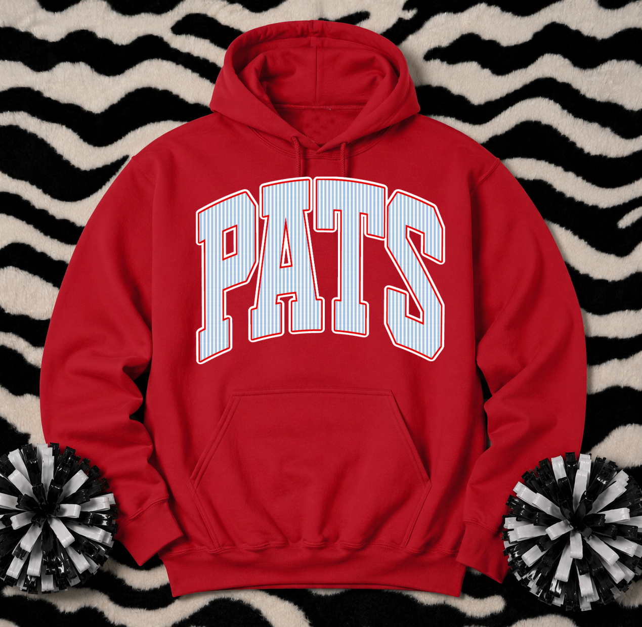 Pats Seersucker Printed Unisex Hoodie Sweatshirt Adult Sizes/ Youth and Adult Sizes
