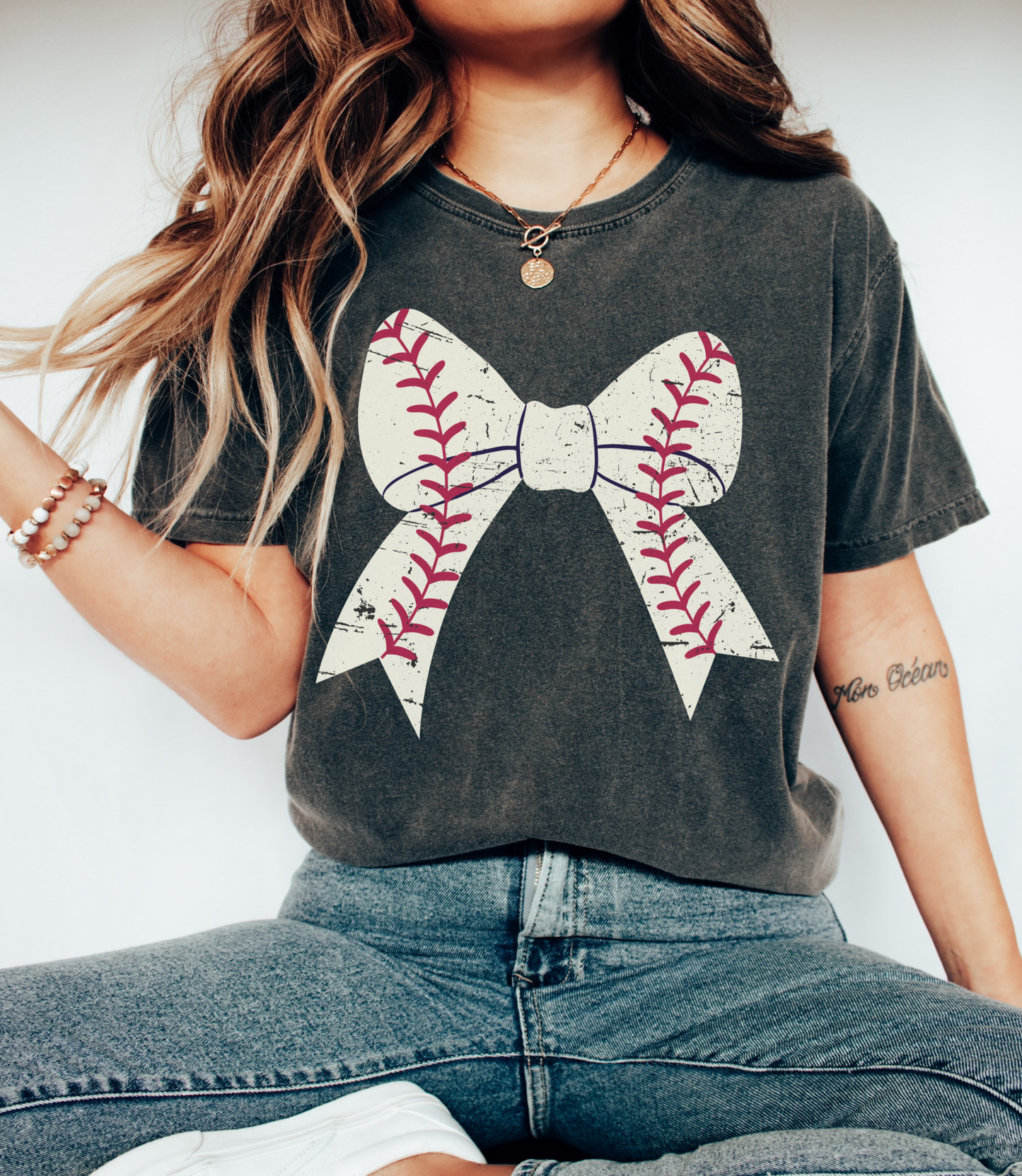 Comfort Colors or Bella Canvas Baseball Bow Tee - Baseball Mom Shirt/ Youth and Adult Sizes