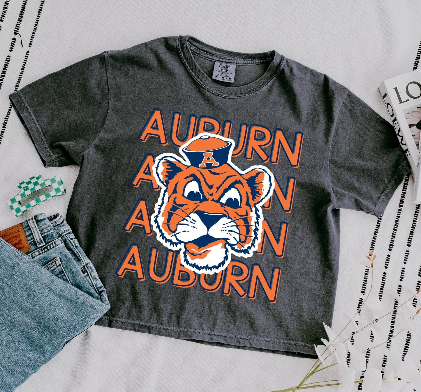 Cropped Comfort Colors Auburn Shirt