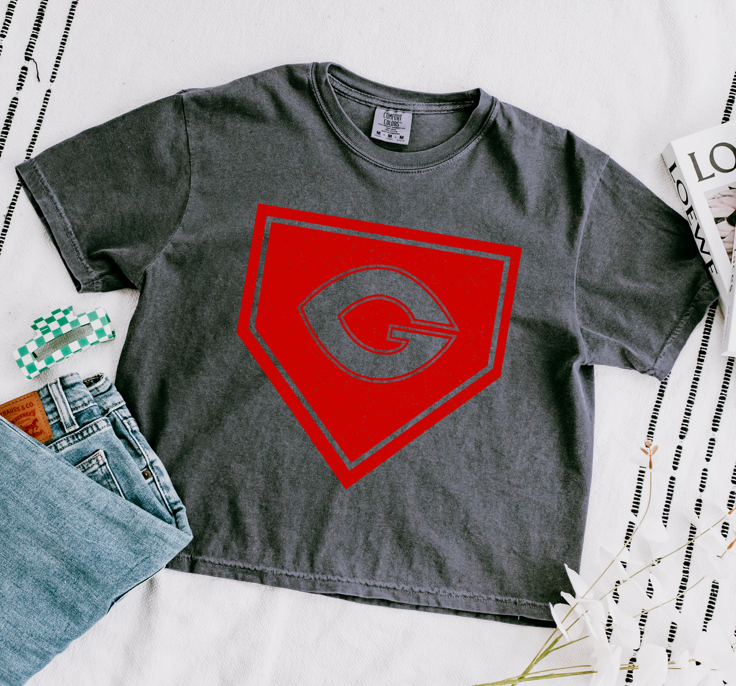 Germantown Giants Baseball Comfort Colors Cropped Tee/ Adult Sizes