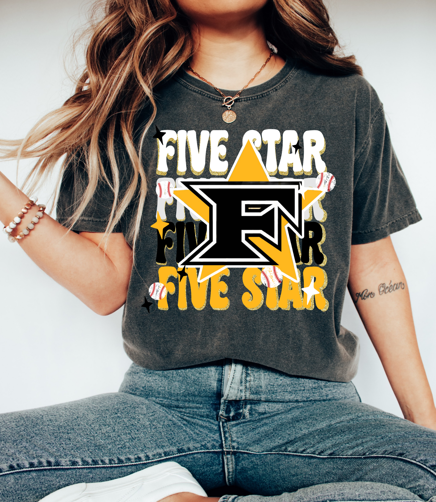 Comfort Colors or Bella Canvas Five Star Shirt/ Youth and Adult Sizes