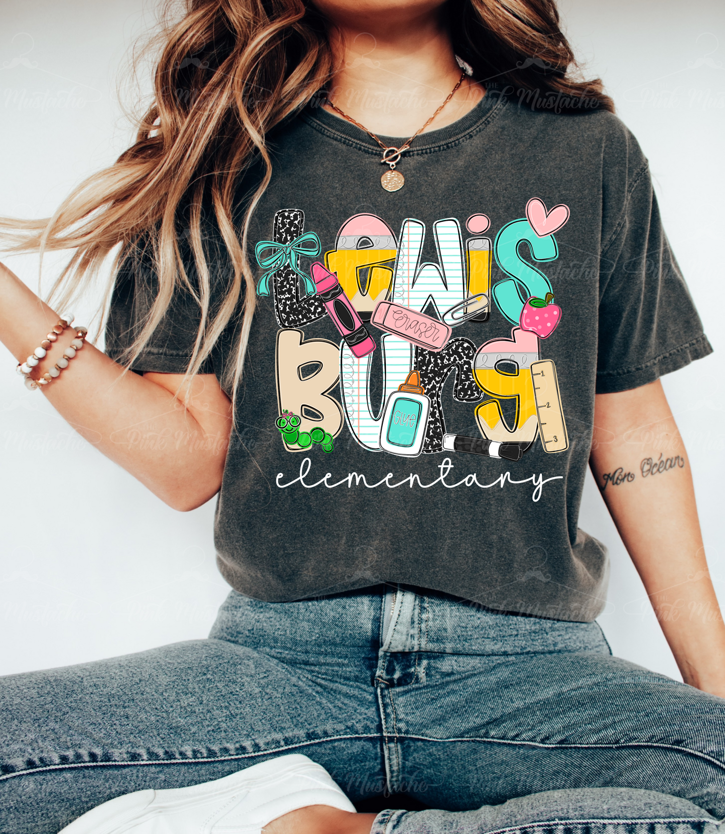 Comfort Colors Lewisburg Elementary (OR ANY OTHER SCHOOL) Specific School Tee - YOUTH and ADULT SIZING