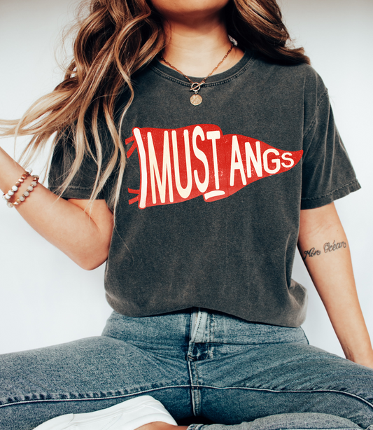 Comfort Colors Mustangs Short Sleeved Tee/Youth and Adult Sizes / Houston Mustangs/ Center Hill Mustangs