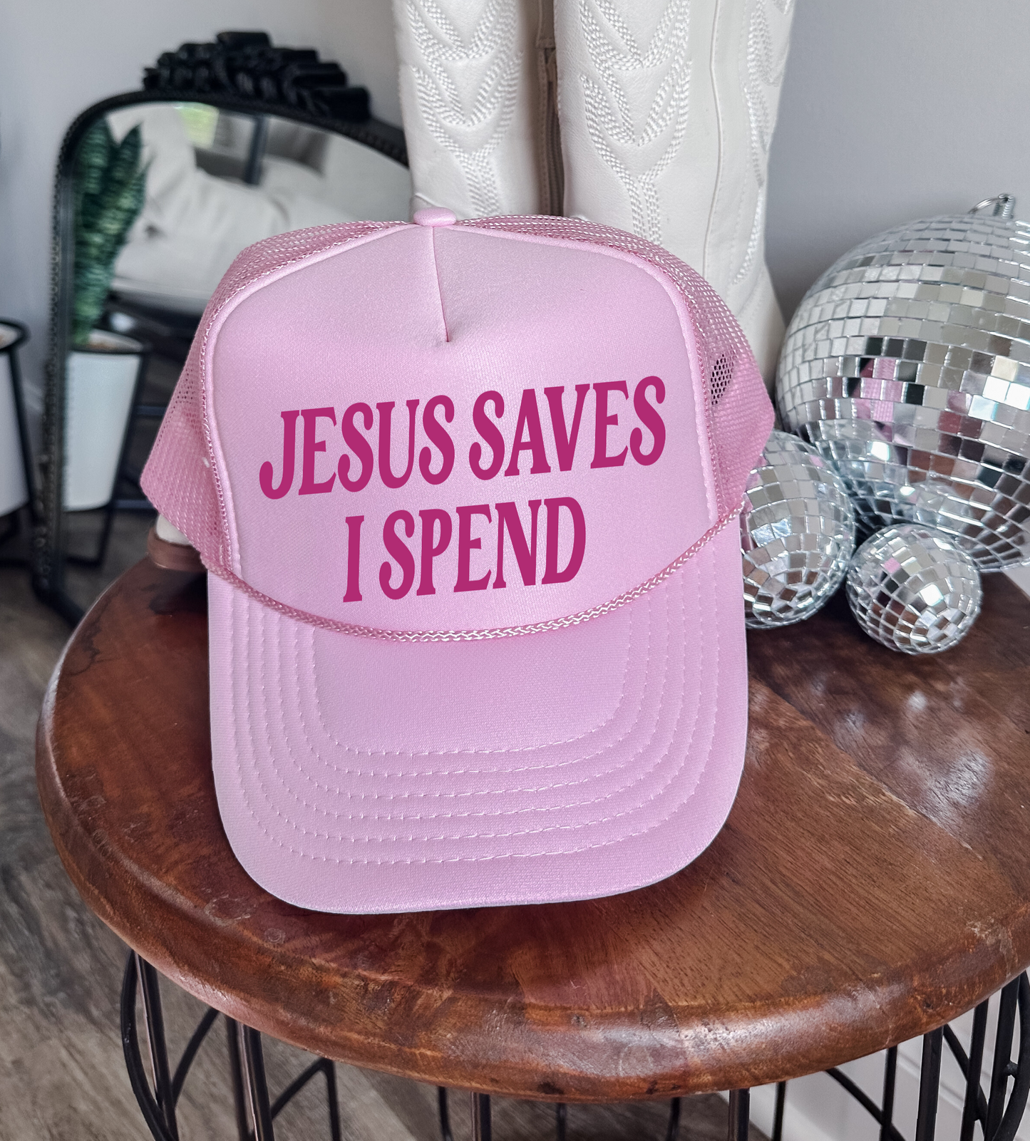 Jesus Saves I Spend Trucker Hat/ Trucker Hats/ Gifts for Her/ Multiple Colors