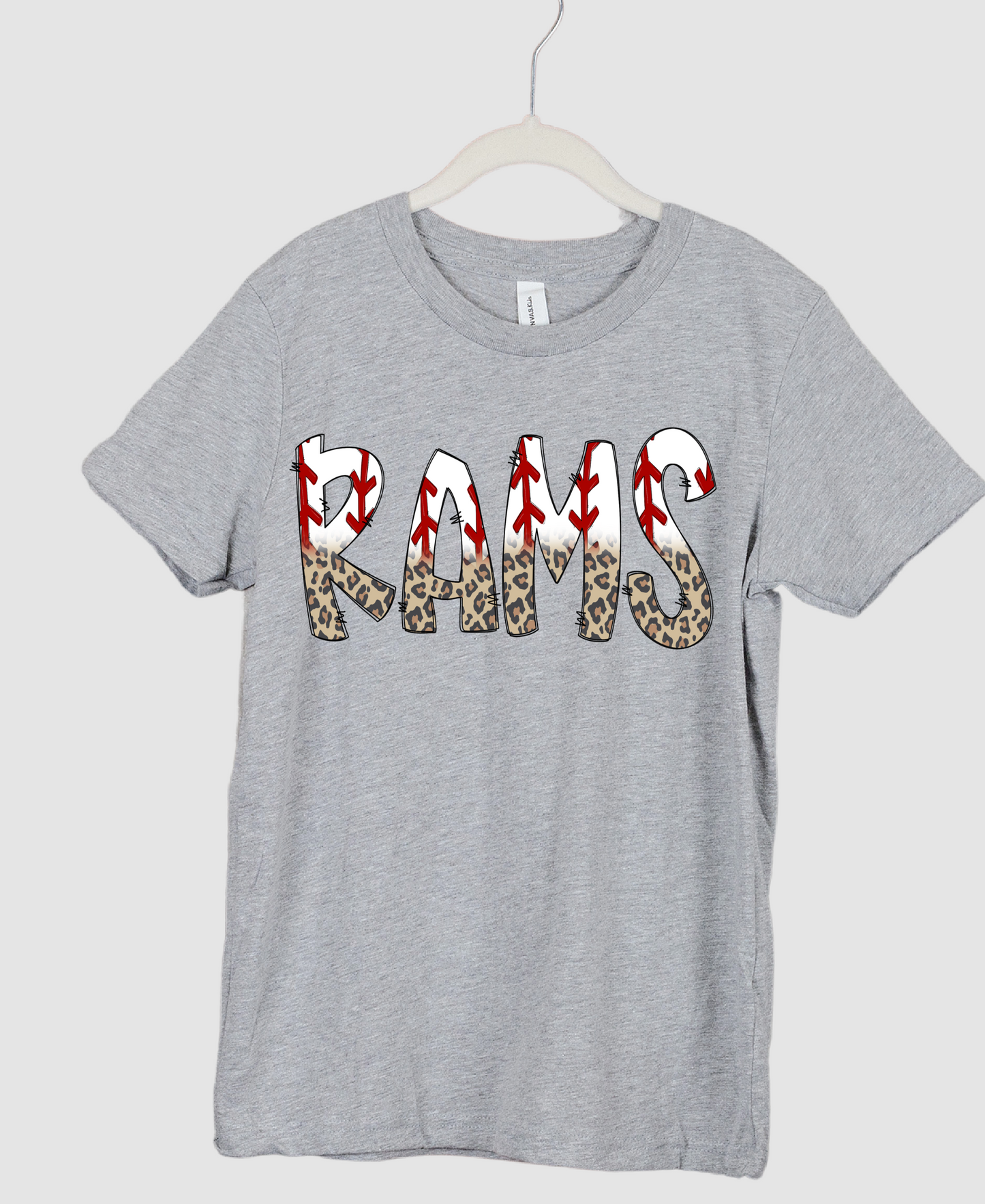 Headland Rams Leopard Baseball Tee/ Comfort Colors or Bella Canvas