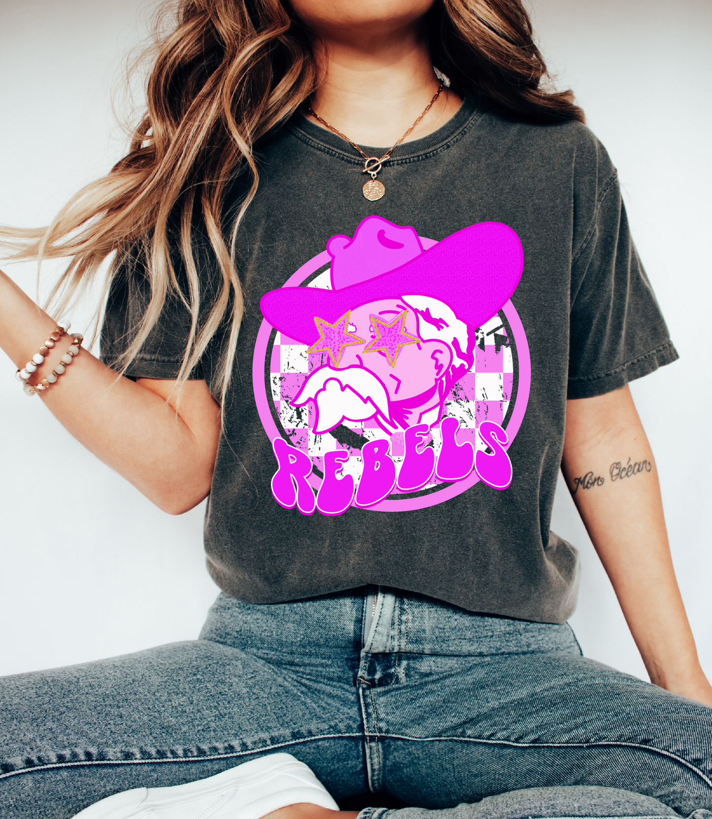 Comfort Colors or Bella Canvas Pink Rebels Tee