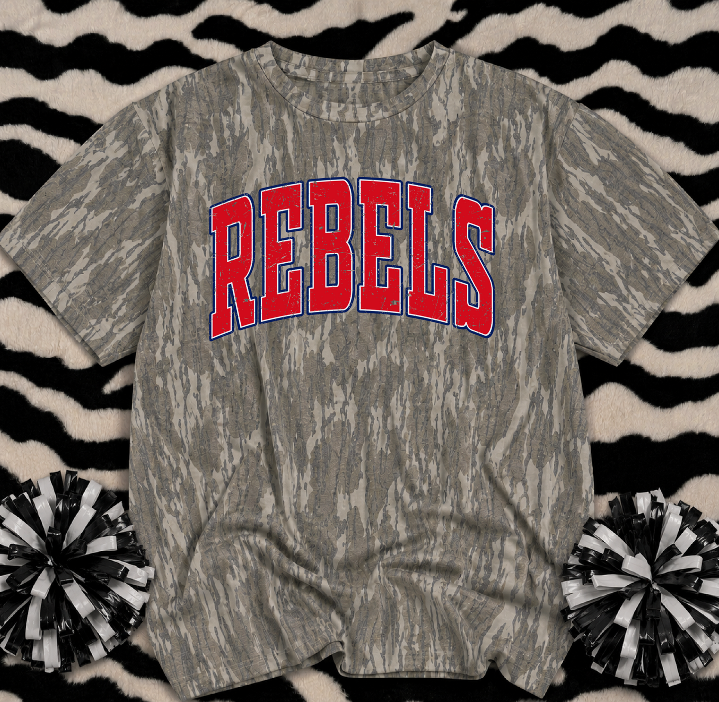 Mossy Oak Rebels Camo Shirt/ Youth and Adult Shirts