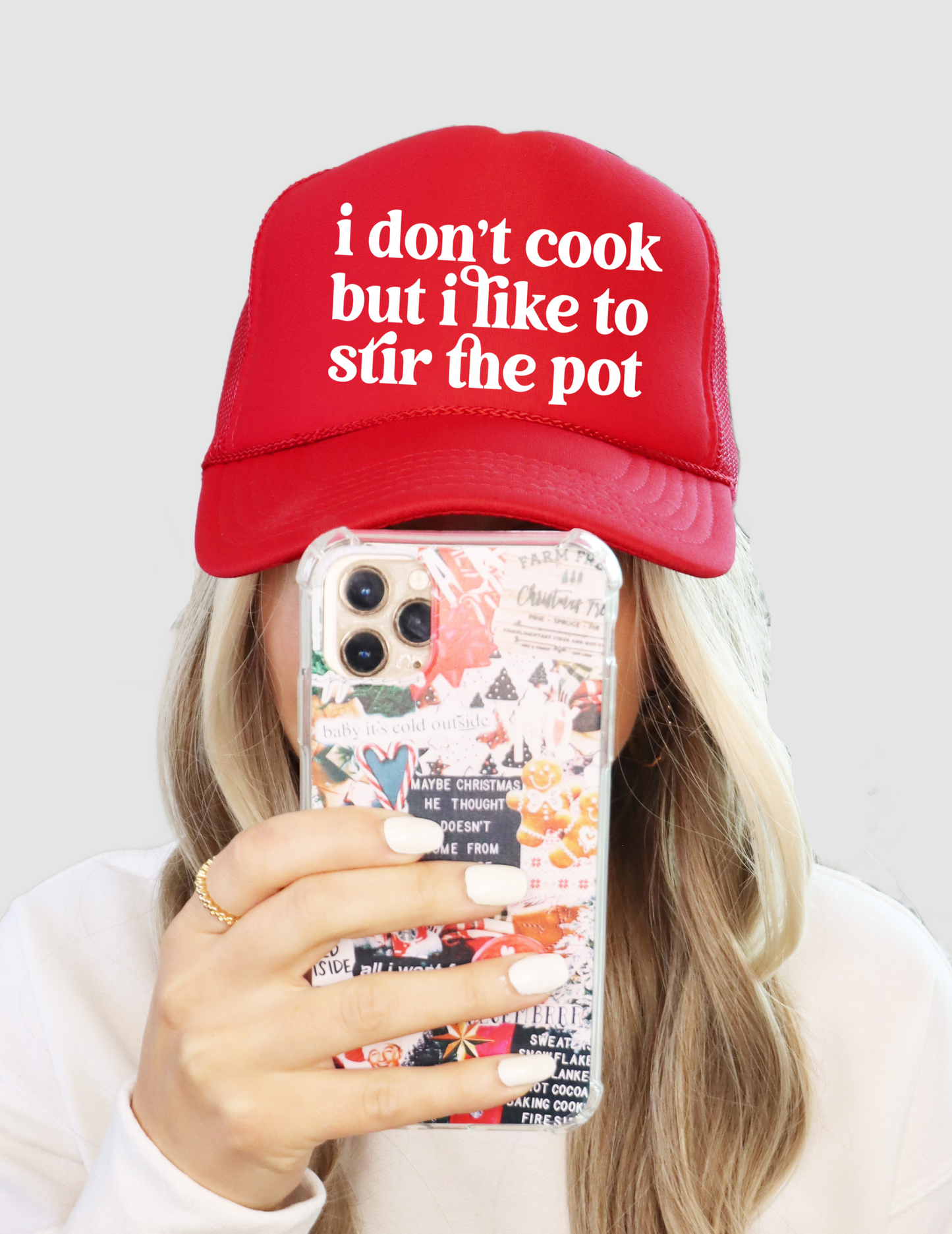 I Don't Cook But I Like To Stir The Pot Funny Trucker Hat/ Summer Trucker Hats/ Pool Hats / Vacation Trucker Hat
