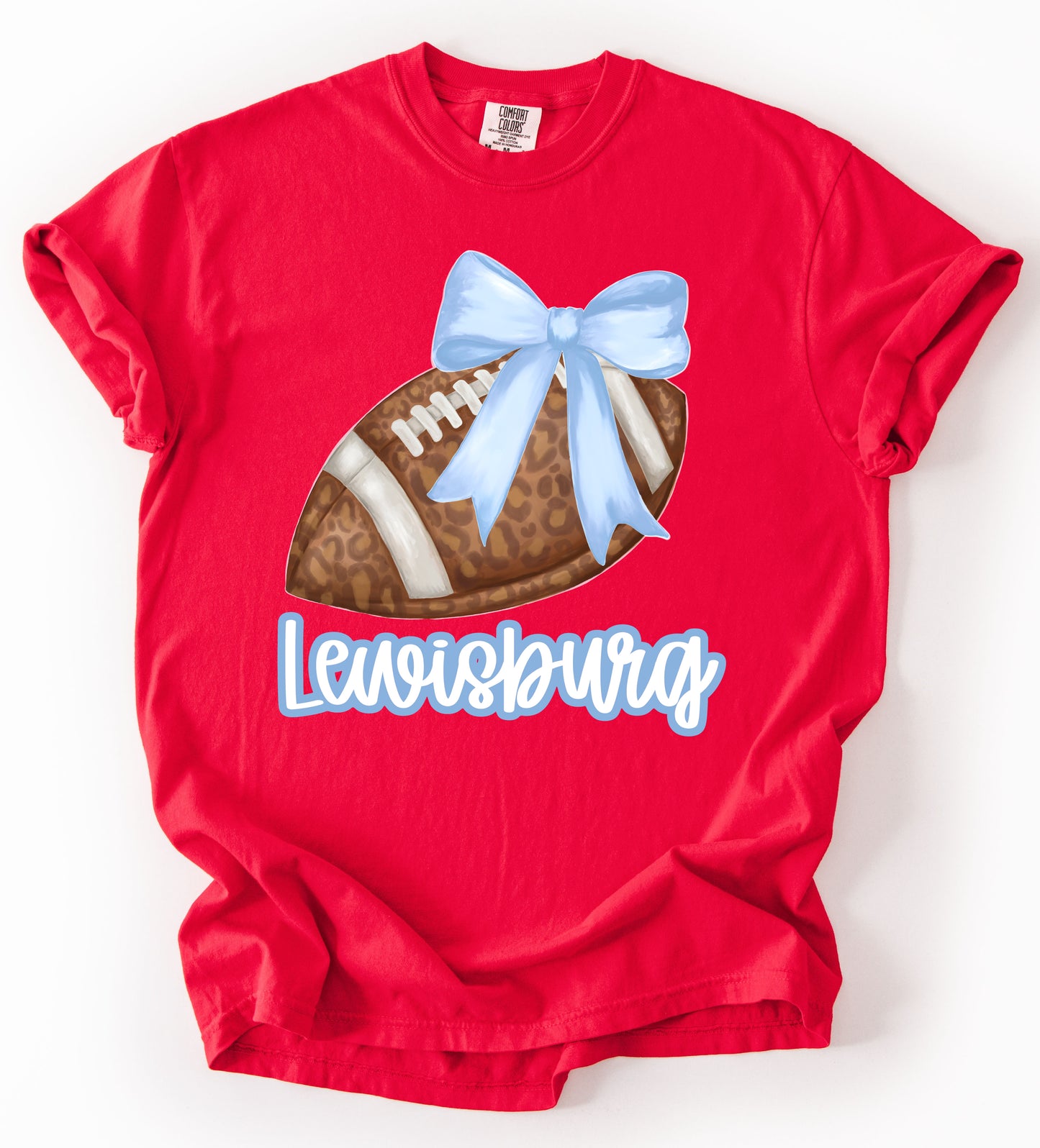 Comfort Colors CUSTOM TEAM Patriots Football Tee/ Lewisburg Patriots/ Marshall Patriots/Youth and Adult Sizes - Football Shirt