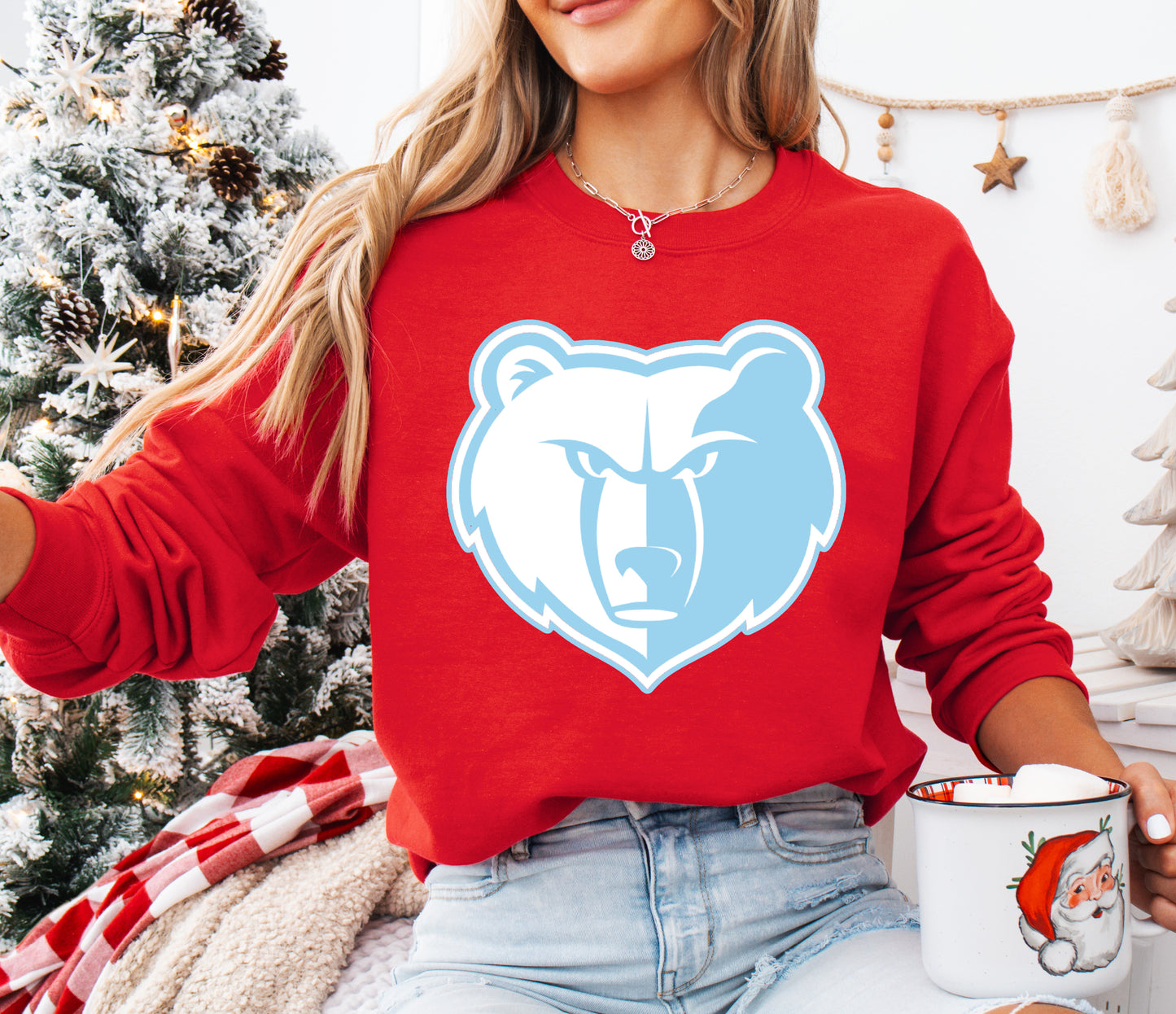 Red Memphis Sounds Youth and Adult Grizzlies Sweatshirts/ Grizz Sweatshirt/ Gildan or Bella Canvas