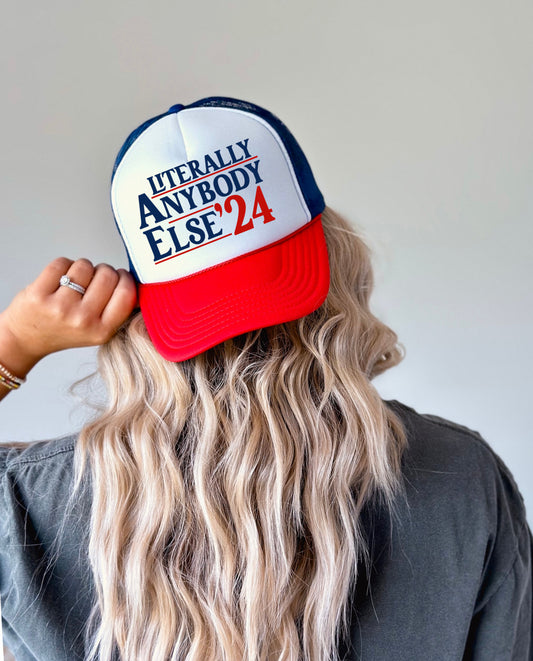 Literally Anybody Else 24 Funny Trucker Hat/ Mens Trucker Hats/ Funny Fathers Day Gift