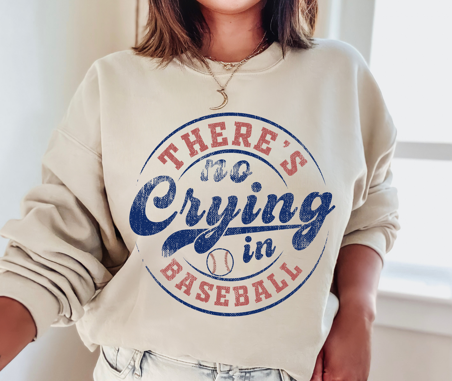 Gildan or Bella Canvas Theres No Crying In Baseball Sweatshirt