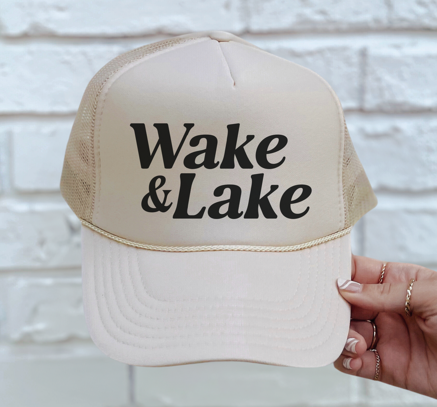 Wake and Lake Trucker Hat/ Funny Trucker Hat/ Funny Trucker Hats/Lake Day Hat /Multiple Colors