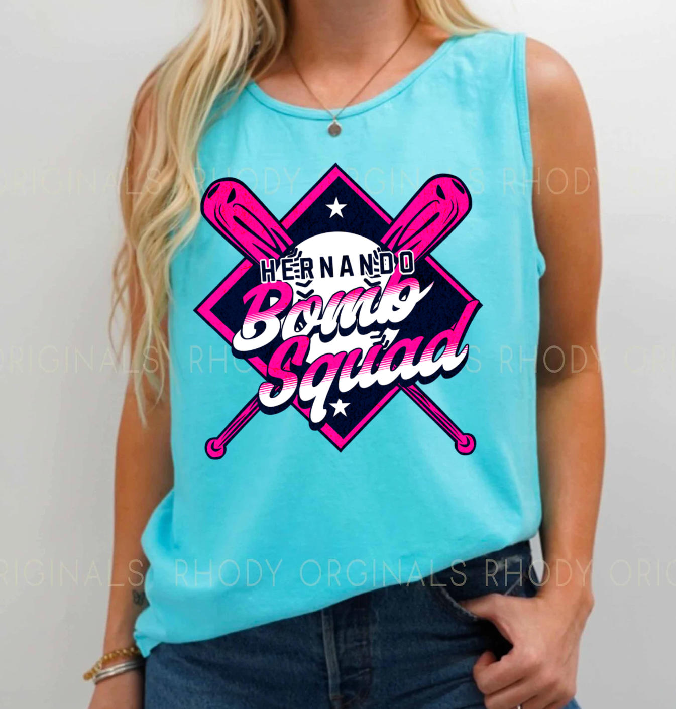 Hernando Bomb Squad - PINK PRINT - Comfort Colors Tank - Adult Sizes Only
