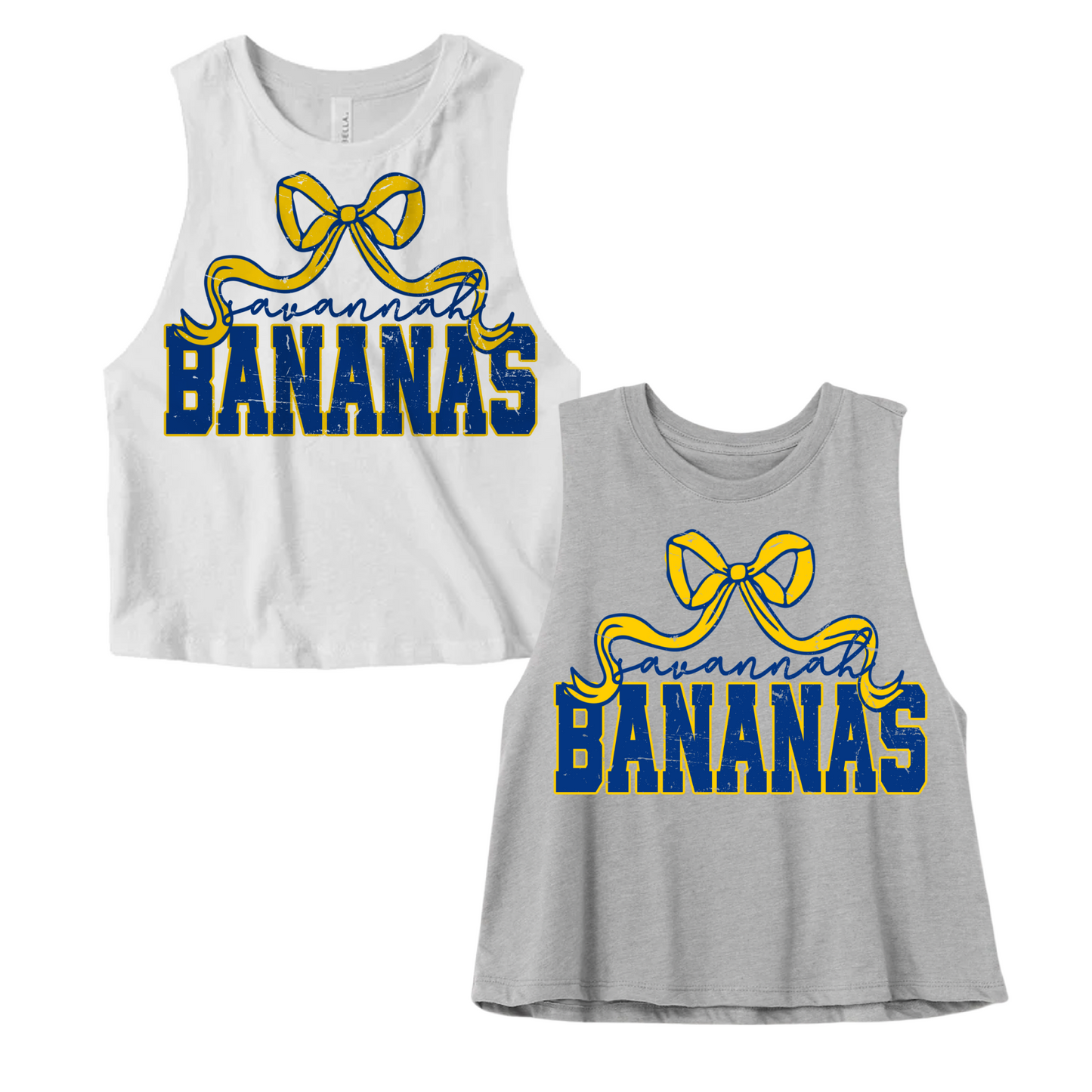 Bella CROP Banana Baseball Shirt/ Adult Sizes
