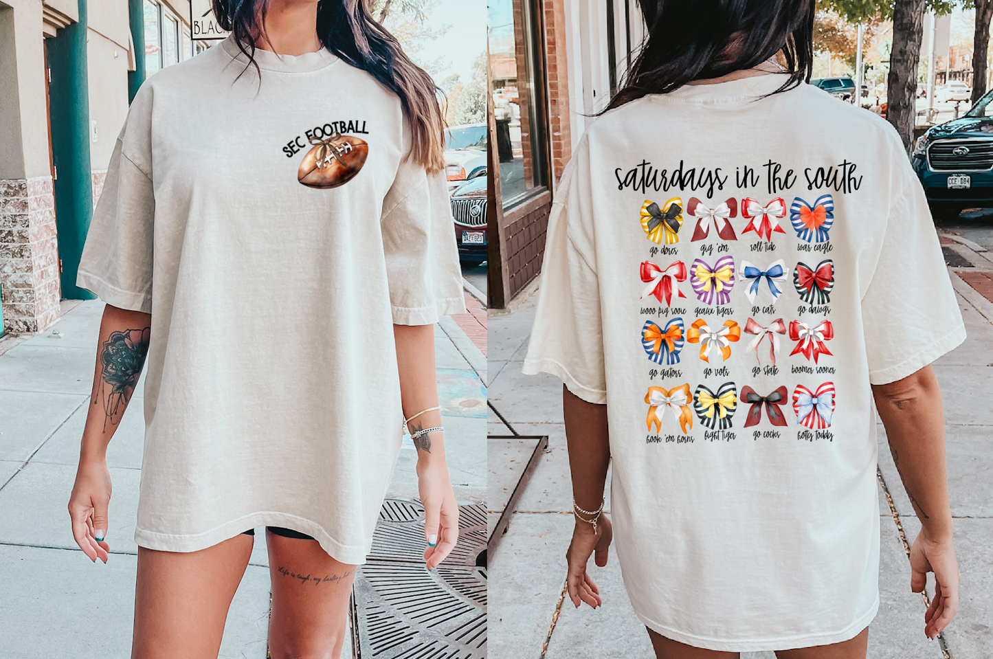 Front and Back Saturdays In The South Shirt/ Comfort Colors or Bella Canvas/ Youth and Adult Sizes