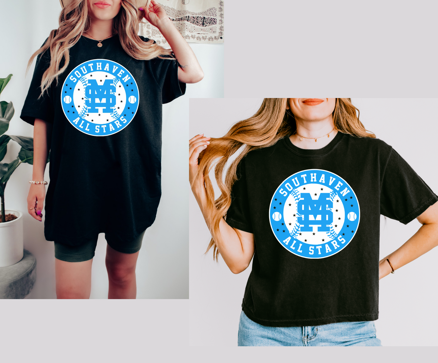Southaven All Stars Boxy Crop or Full Length Tee/ Bella or Comfort Color Options