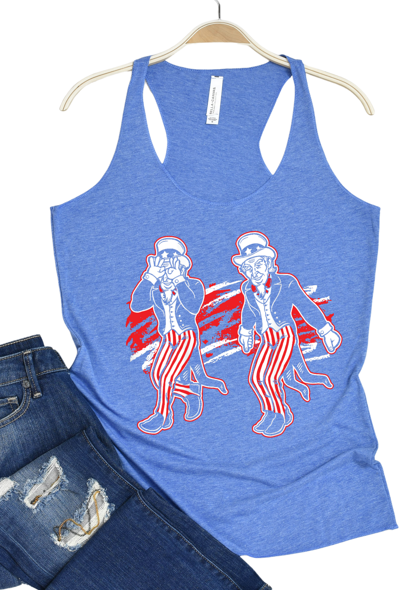 Uncle Sam Griddy Tank / July 4th Mens/Boys Shirts