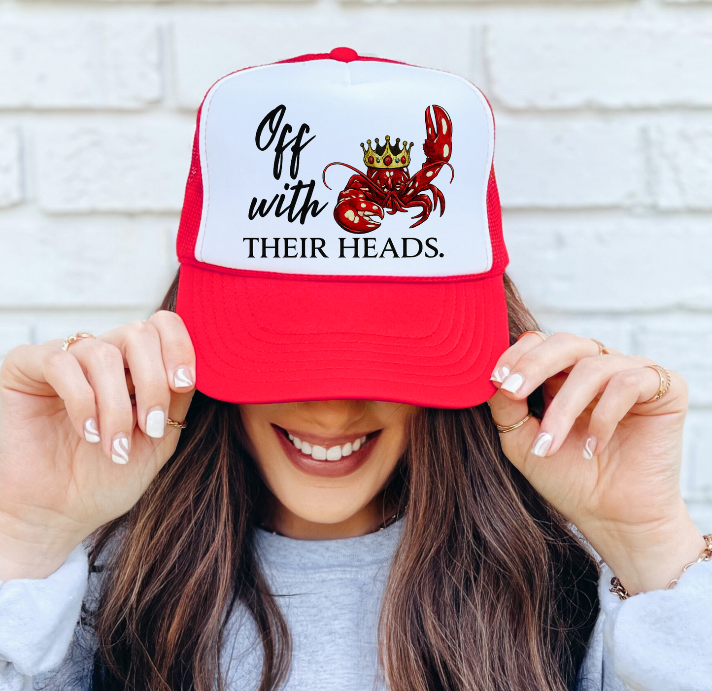 Off With Their Heads - Funny Crawfish Trucker Hat