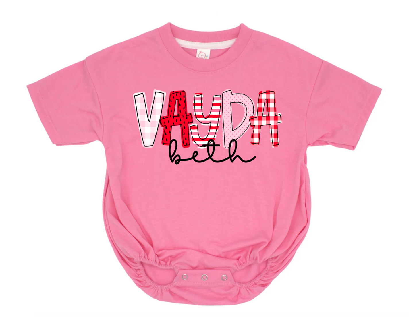 Strawberry Font Bubble/ Toddler and Infant Bubbles