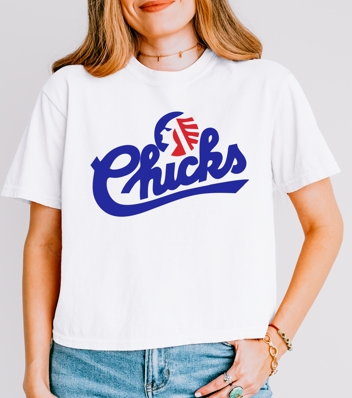 Boxy Crop Vintage Memphis Chicks Tee/Adult Sizes