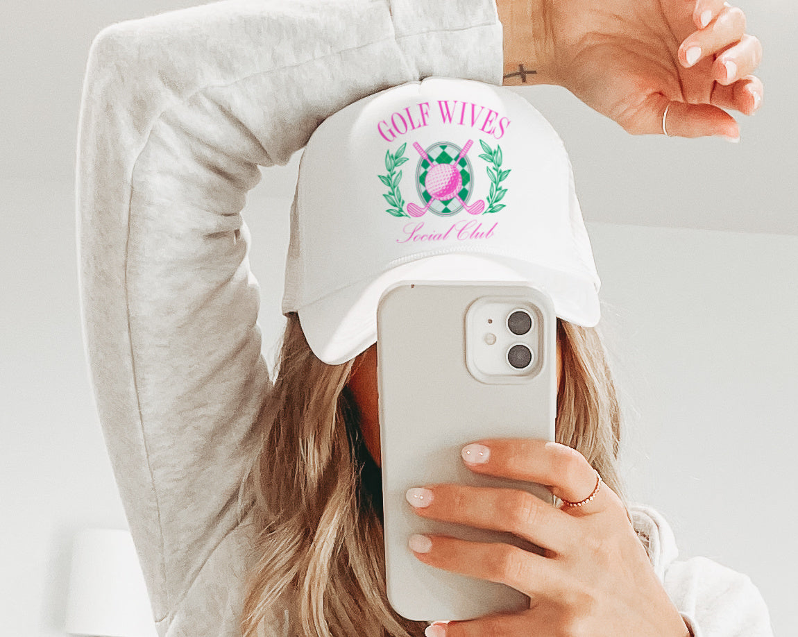 White Golf Wives Social Club Trucker Hat