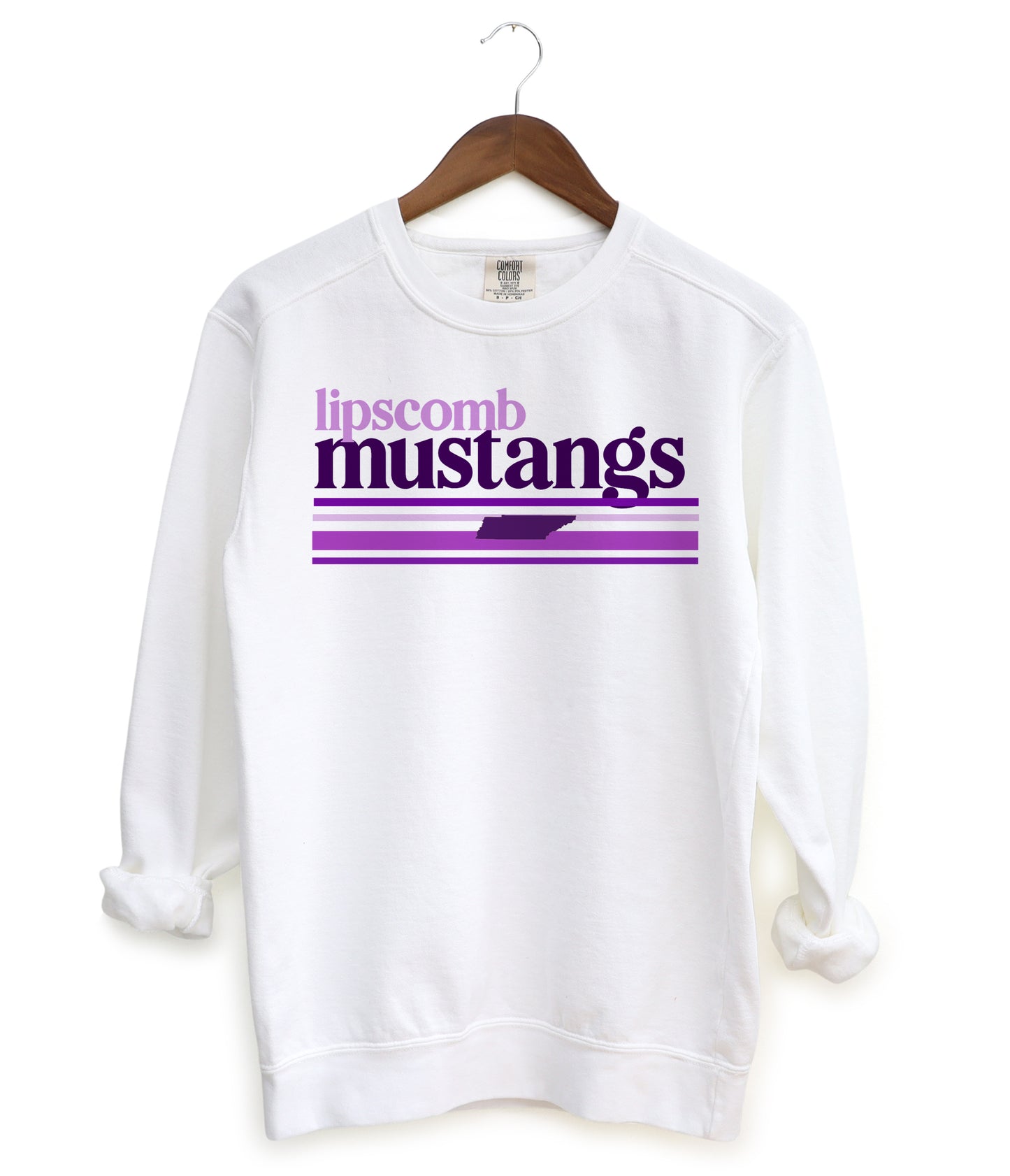 Comfort Colors or Gildan Mustangs Sweatshirt / Adult Sizes / Lipscomb Mustangs