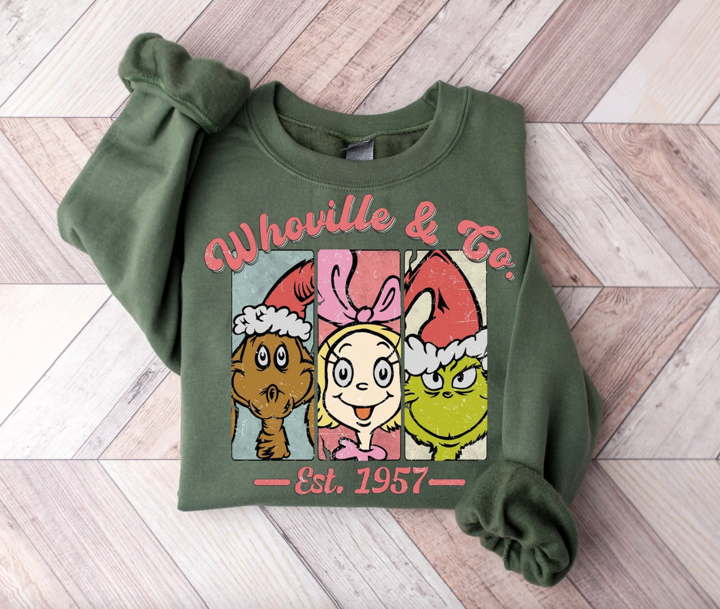 Green Christmas Movie and Co. Sweatshirt - Youth and Adult Sizes