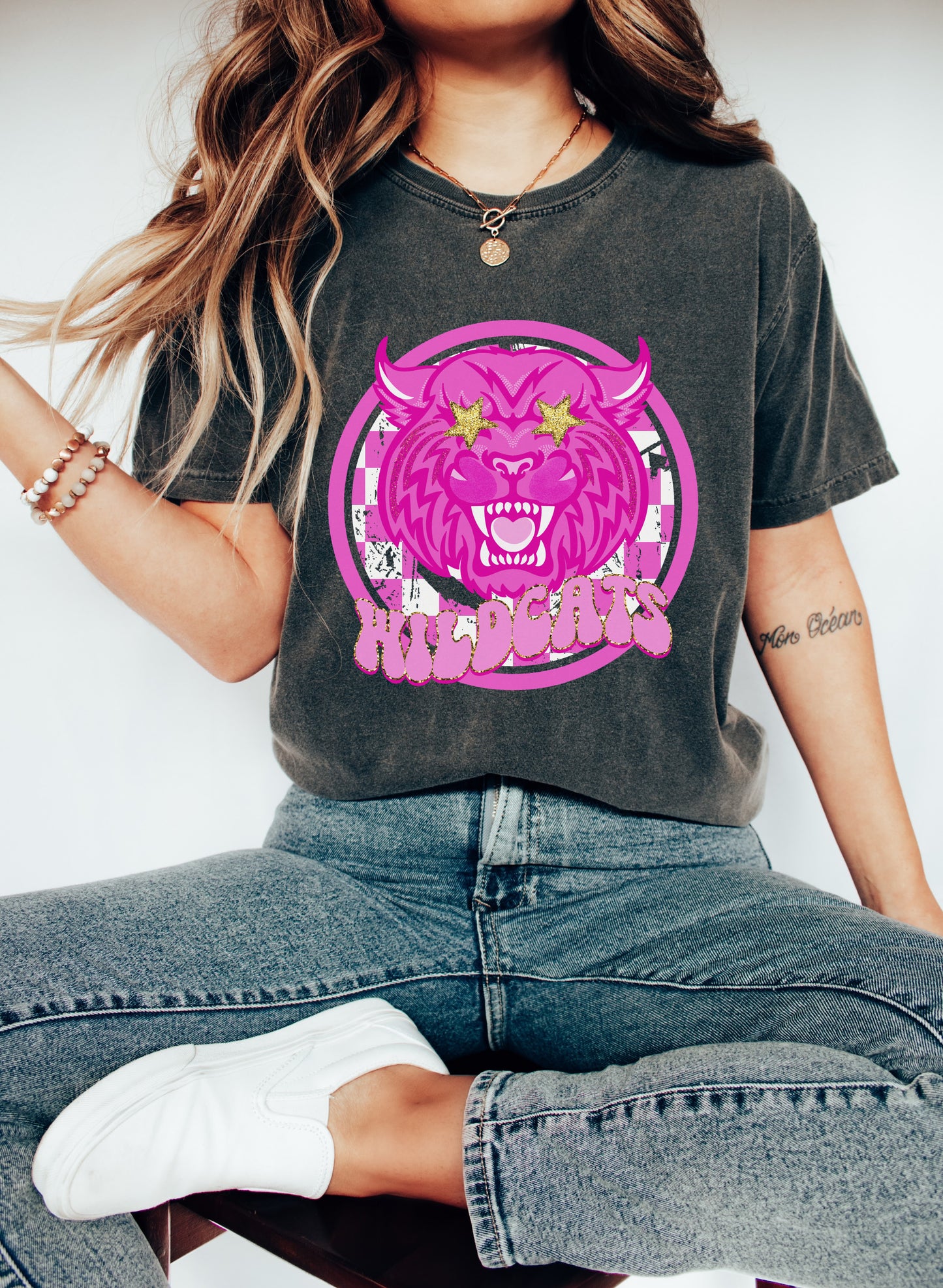Comfort Colors or Bella Canvas Pink Wildcats Tee